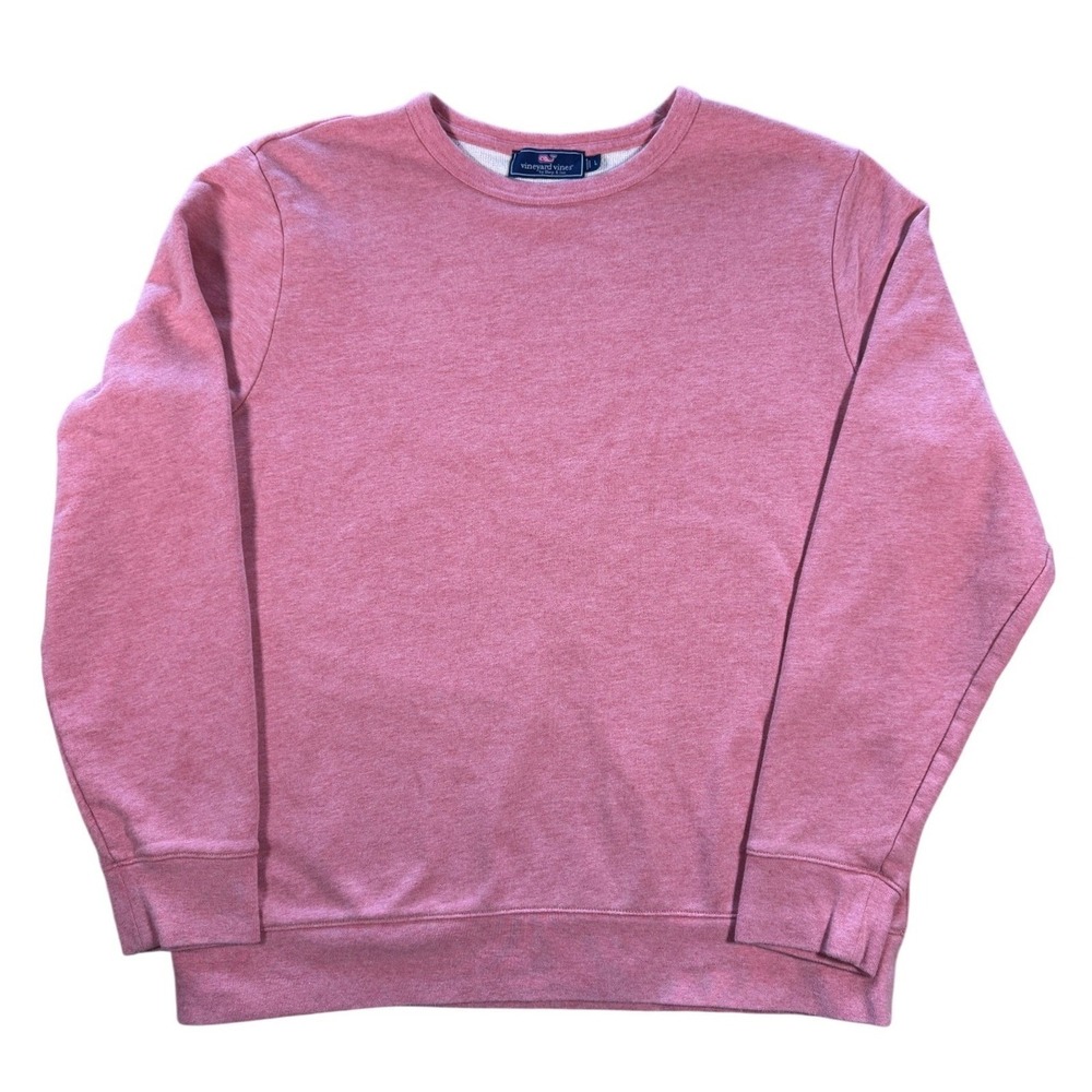 Vineyard Vines Garment Dyed Crewneck Sweatshirt L Faded Red Coastal Preppy